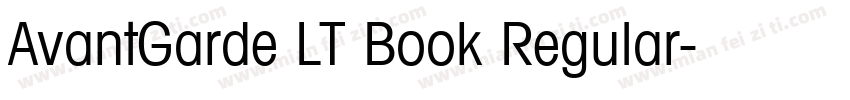 AvantGarde LT Book Regular字体转换